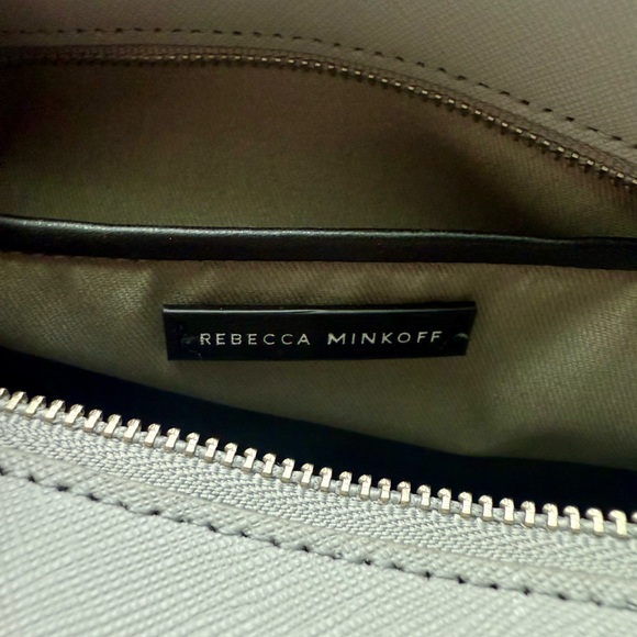 NWOT REBECCA MINKOFF Grey Mini Top Handle Satchel Crossbody Handbag - Picture 4 of 6